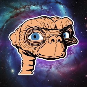 E.T. Sticker | Extra-Terrestrial | 1982 Movie | ET Head Sticker