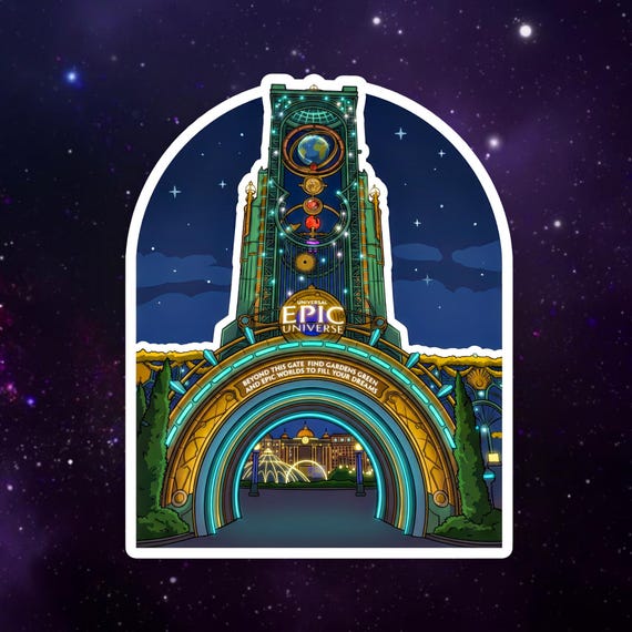 Chronos Entrance Sticker | Universal Epic Universe Orlando Theme Park