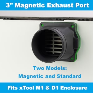 M1/D1 Magnetic 3 inch Exhaust Port Vent Adapter (optional non-magnetic) for xTool M1/D1 Laser Engraver