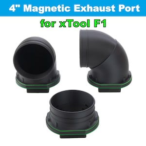 F1 Magnetic 4-inch/3-inch Exhaust Port for xTool F1 Laser Engraver; Straight, or 90-degree vertical or horizontal