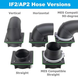 Shows all five available IF2/AP2 hose compatible P2 exhaust ports.