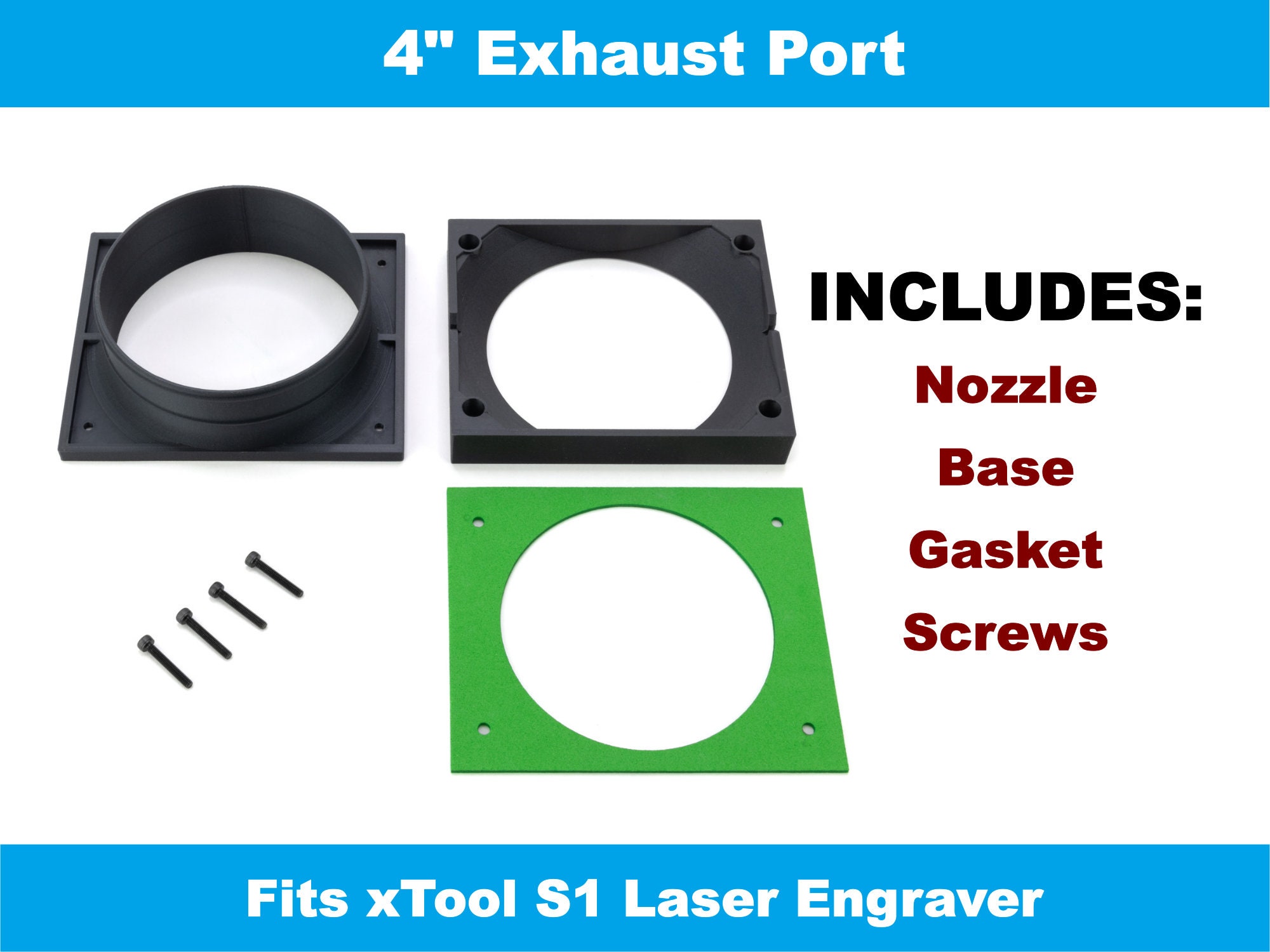 XTool S1 (Flange) To 4 Inch (101mm) Hose Adapter – Embrace Making