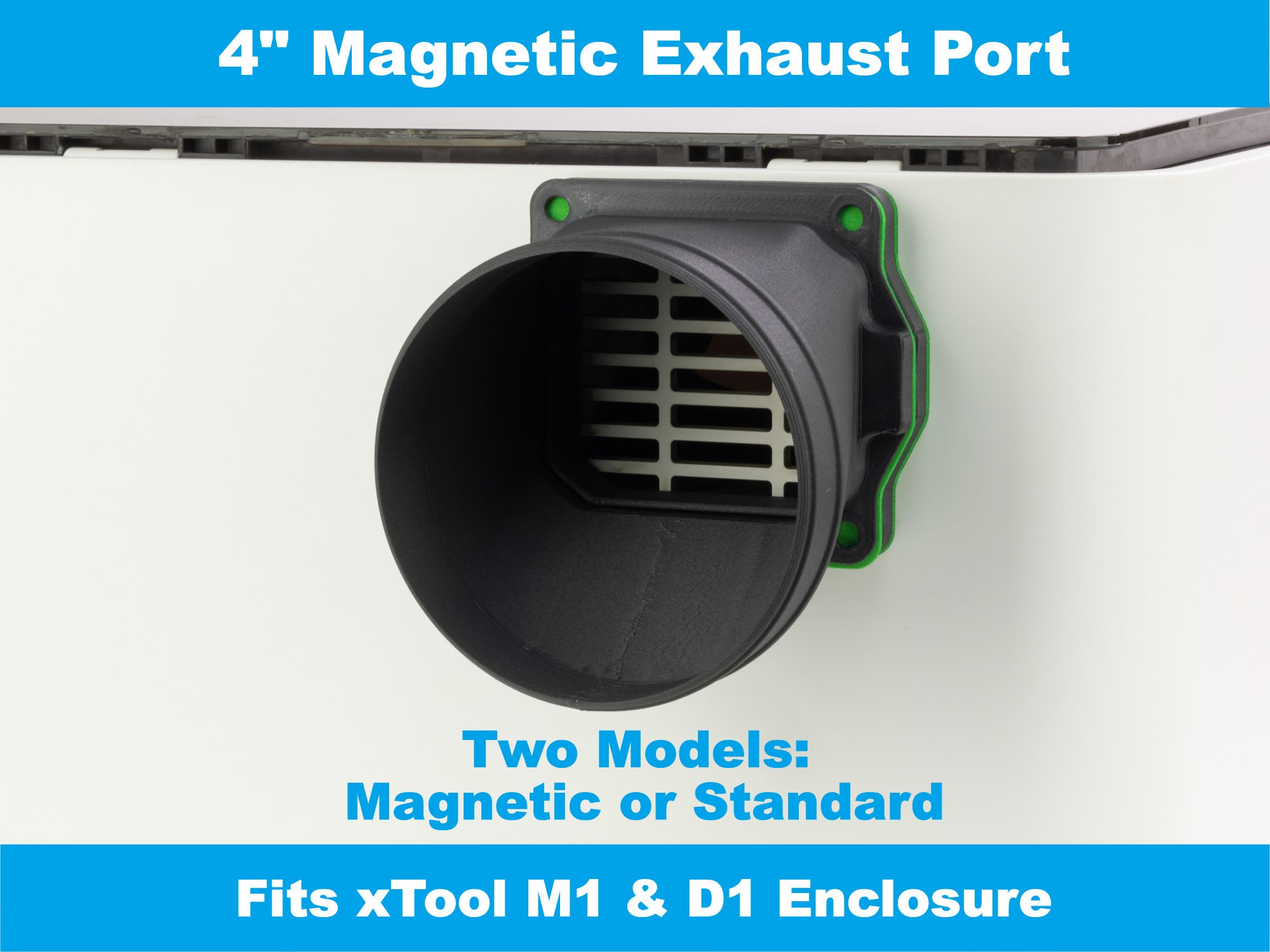 Magnetic 4 Inch Exhaust Port Vent Adapter optional Non-magnetic for Xtool M1/D1  Laser Engraver 