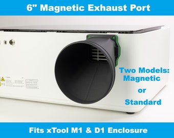 4 Inch Exhaust Port for Xtool S1 Laser Engraver 90-degree or Straight  Reversible non-magnetic Version 