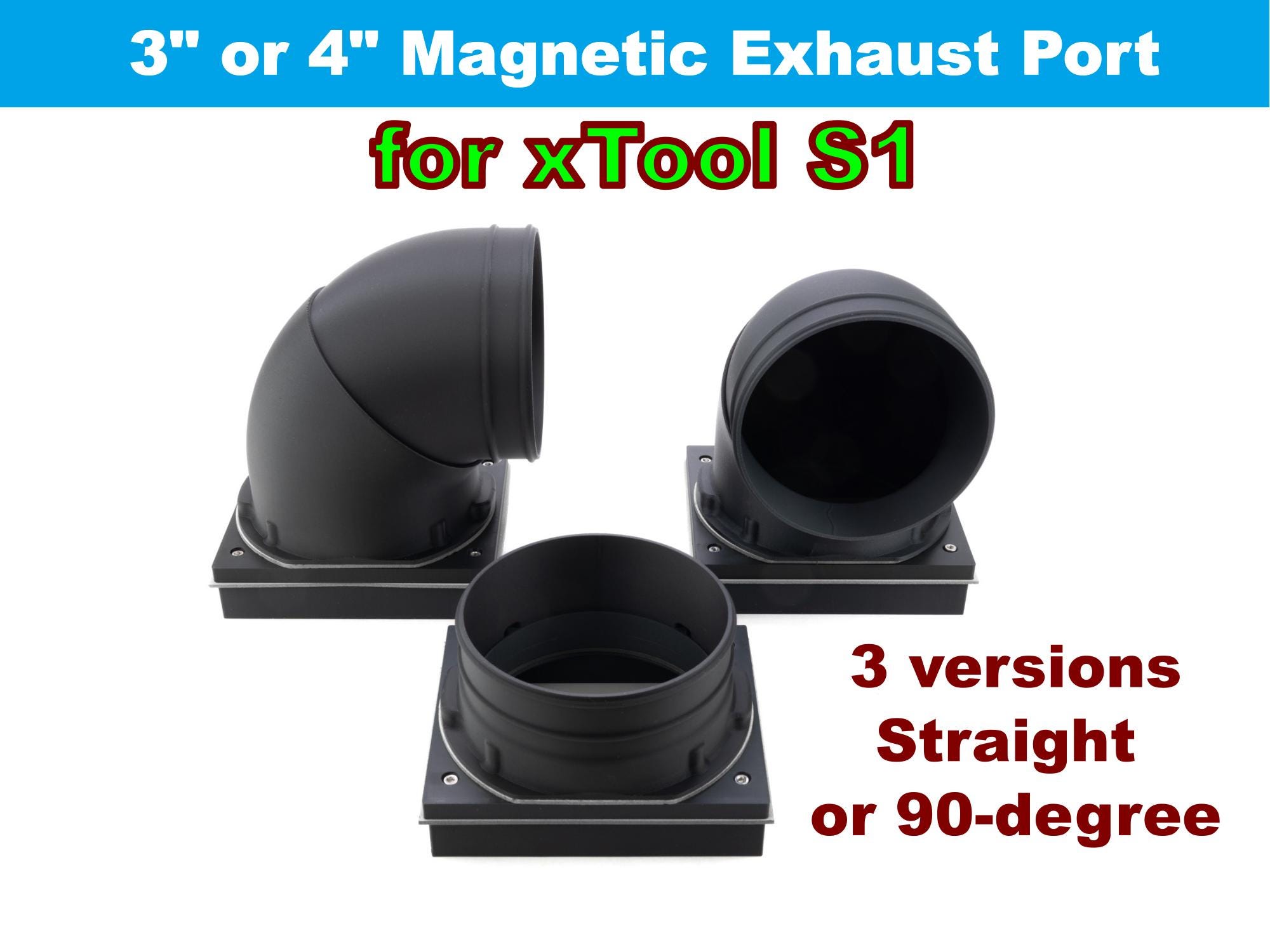 XTool S1レーザー彫刻機用S1磁気排気ポート。複数のスタイル：3インチ