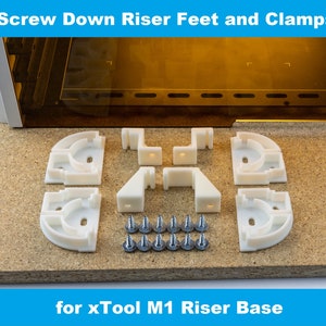 Screw Down Riser Feet and Hold Down Clamps for xTool M1 Riser Base