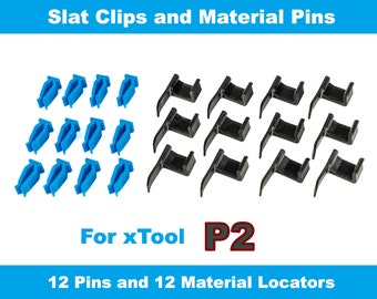 Slat Clips and Material Locators for xTool P2 Laser Engraver