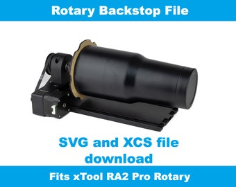 ARCHIVO DIGITAL: Archivo de placa posterior para xTool RA2 Pro y rotatorios WeCreat para vasos grandes (archivo SVG/XCS)