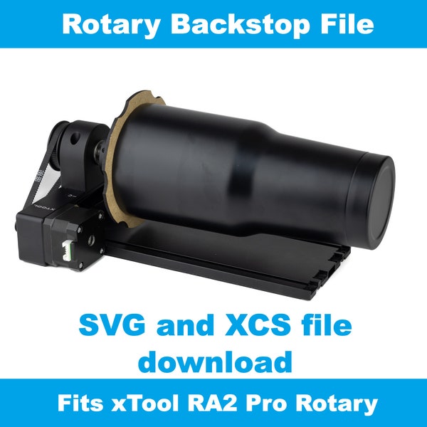 Digital: Archivo de placa posterior para xTool RA2 Pro y WeCreat Rotarys para vasos grandes (archivo SVG/XCS)