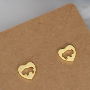 Buffalo Earrings | Buffalo Studs | Bison Earrings