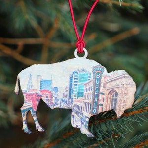 Buffalo Wooden Ornament