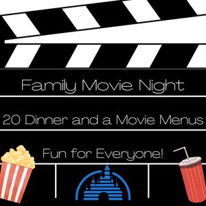 20 Dinner and a Movie Menu Cards