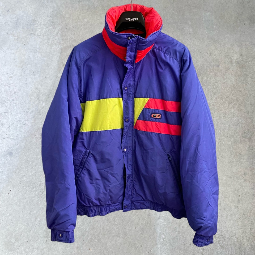 Vintage CB Sports Puffer Jacket Mens Size XL 1989 Neon Ski - Etsy