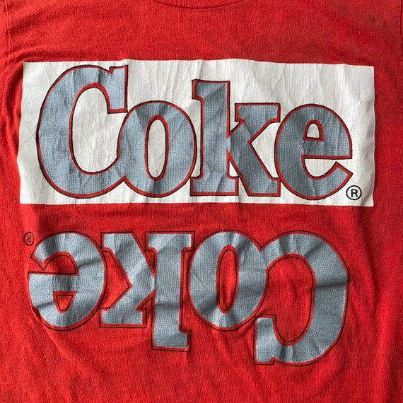 Vintage Coke Coca Cola Tee Size Medium 1987 Singl… - image 2