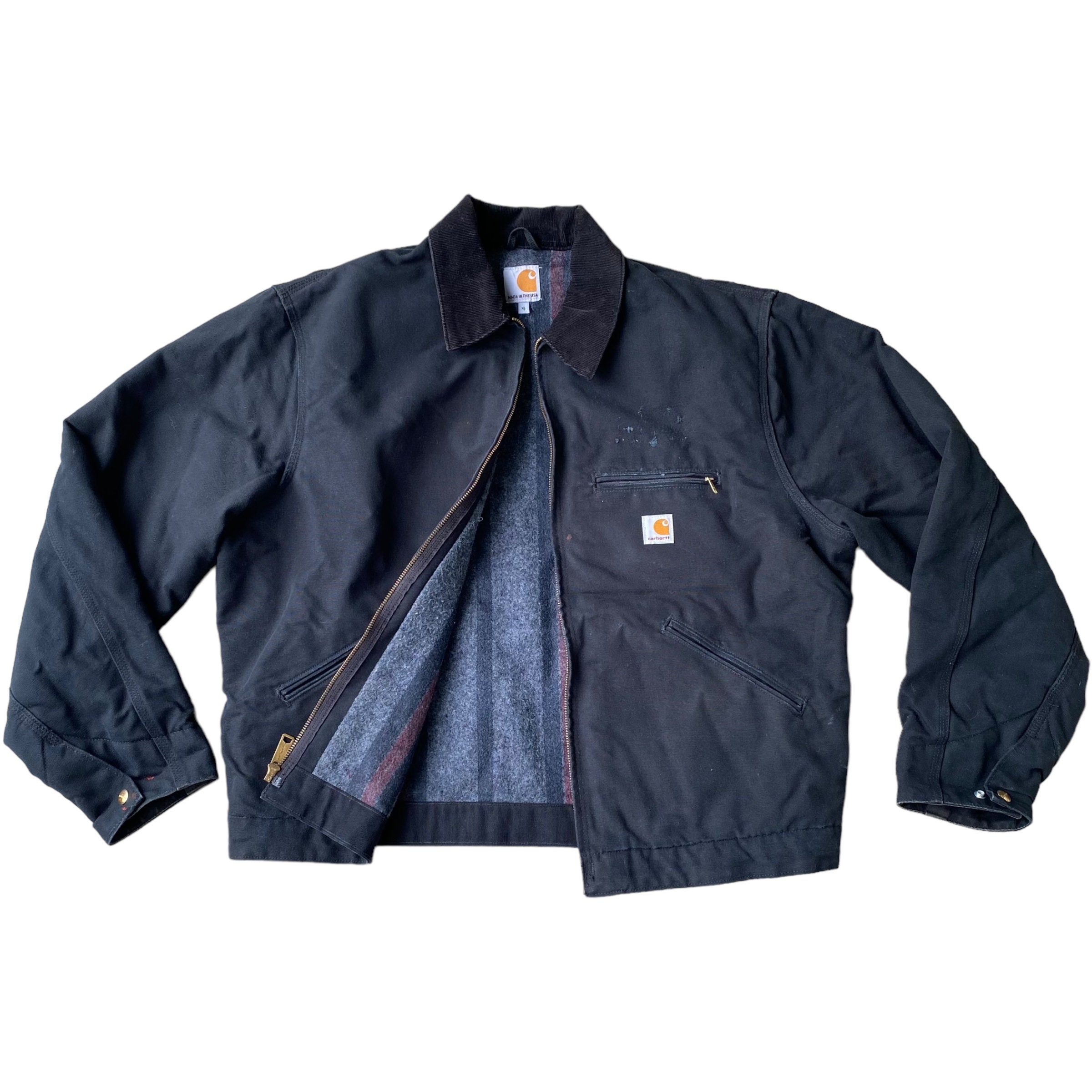 Vintage Carhartt Blanket Lined Detroit Jacket 90's Workwear