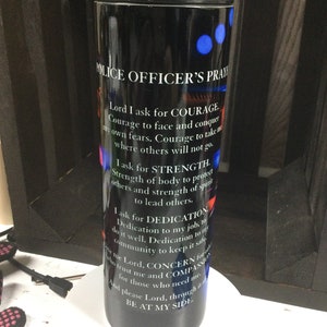 Police officers prayer tumbler