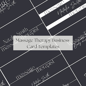 Massage Therapist Business Card Templates: Editable Canva Designs (Instant Download)