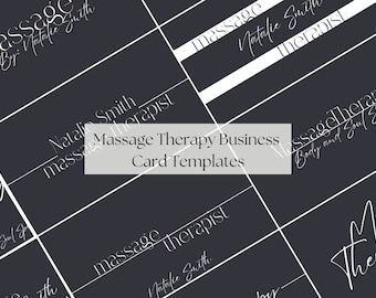 Massage Therapist Business Card Templates: Editable Canva Designs (Instant Download)