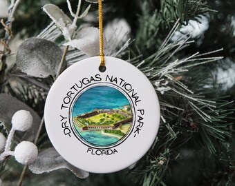 Dry Tortugas National Park Ornament Custom gift, hand painted, photo ornament