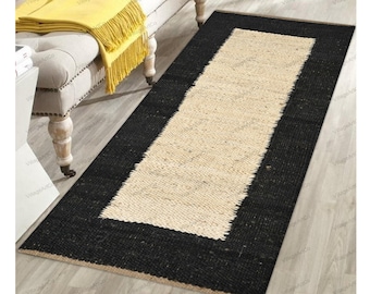 Braided Jute Runner, Rug for Hallway, Stair Runner Carpet, Seagrass Carpet, Woven Jute Runner, Boho Kitchen Runner, Rug for Entryway