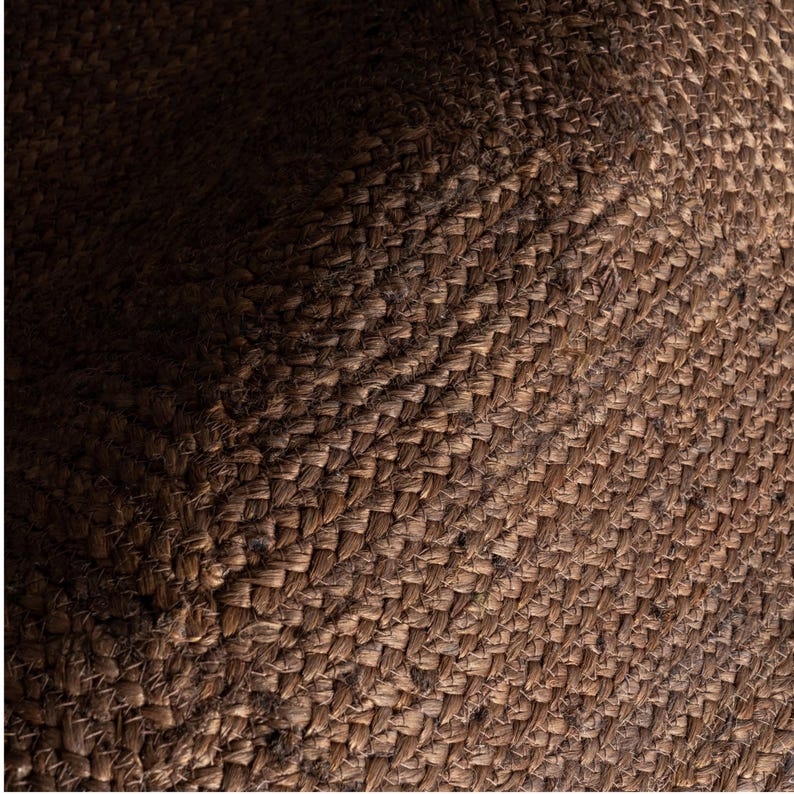 Brown Jute Rug for Living Room/Dining Room, Brown Runner for Hallway/Entryway/Kitchen, Braided Jute Rug, Handwoven Jute Runner, Hemp Doormat