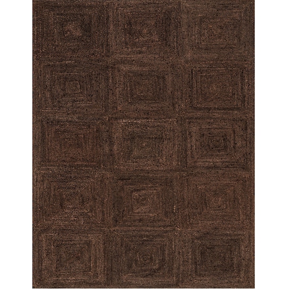 Brown Jute Rug for Living Room/Dining Room, Brown Runner for Hallway/Entryway/Kitchen, Braided Jute Rug, Handwoven Jute Runner, Hemp Doormat