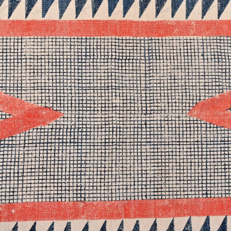 Washable Cotton Rug, Machine Washable Rug, Indoor Outdoor Rugs, Printed Cotton Rug, Stair Runner, Rug for Bedroom 3X10, Boho Decor Runner