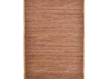 Brown Jute Runner Rug – Handwoven Hallway Runner, Boho Entryway Carpet for Heavy Traffic Areas