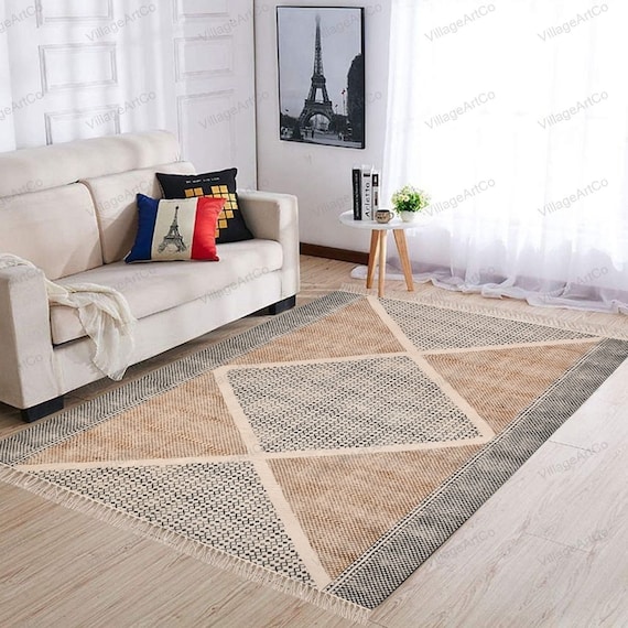 Washable Cotton Rug, Washable Carpet, Machine Washable Rug, Cotton Kilim Rug, Cotton Rug 8X10, custom Size Rug, Organic Cotton Rug