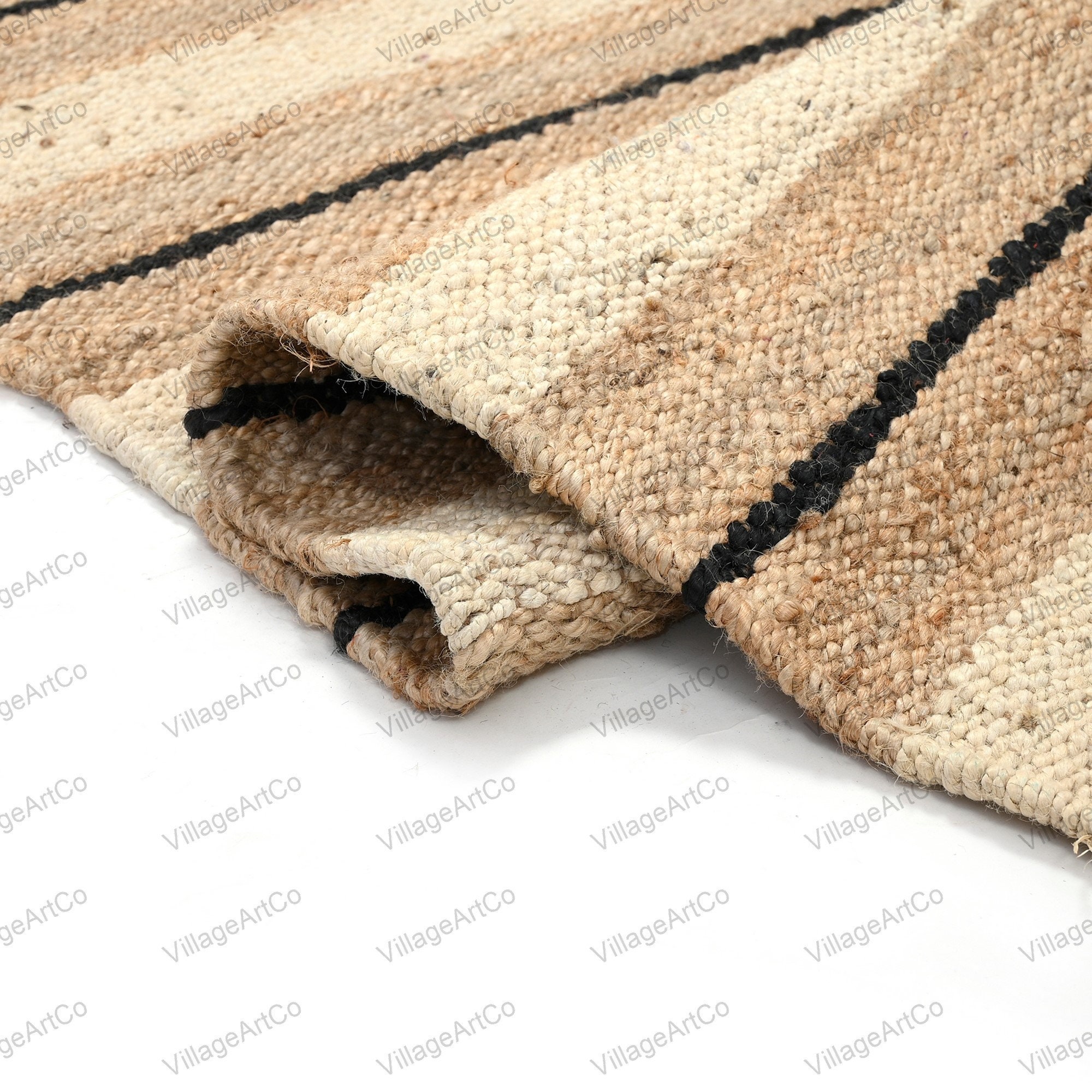 Hemp Jute Farmhouse Kitchen Runner 3 X 16 Feet, Bohemian Jute Hallway