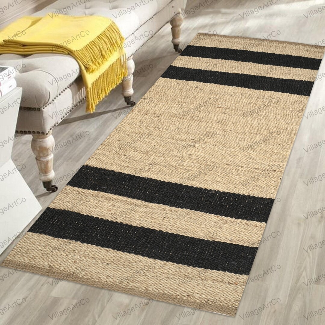 Buy Heavy Duty Vintage Pattern Jute Hallway Runner Rugs 3 X 12 Ft, Bohemian Jute Stair Runner