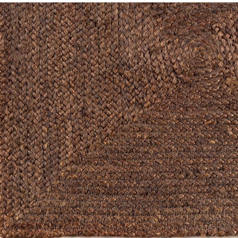 Brown Jute Rug for Living Room/Dining Room, Brown Runner for Hallway/Entryway/Kitchen, Braided Jute Rug, Handwoven Jute Runner, Hemp Doormat