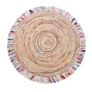 White Cotton Round Rug, Round Cotton Rug, Cotton Chindi Rug, Braided Cotton Rug Round, Welcome Door Rug, Circle Area Rug, Round Kitchen Rug