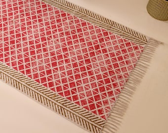 Washable Runner for Kitchen, Cotton Hall Runner, Home Washable Entry Rug, Washable Rug for Living Room/Dining Room, Staircase Runner Carpet