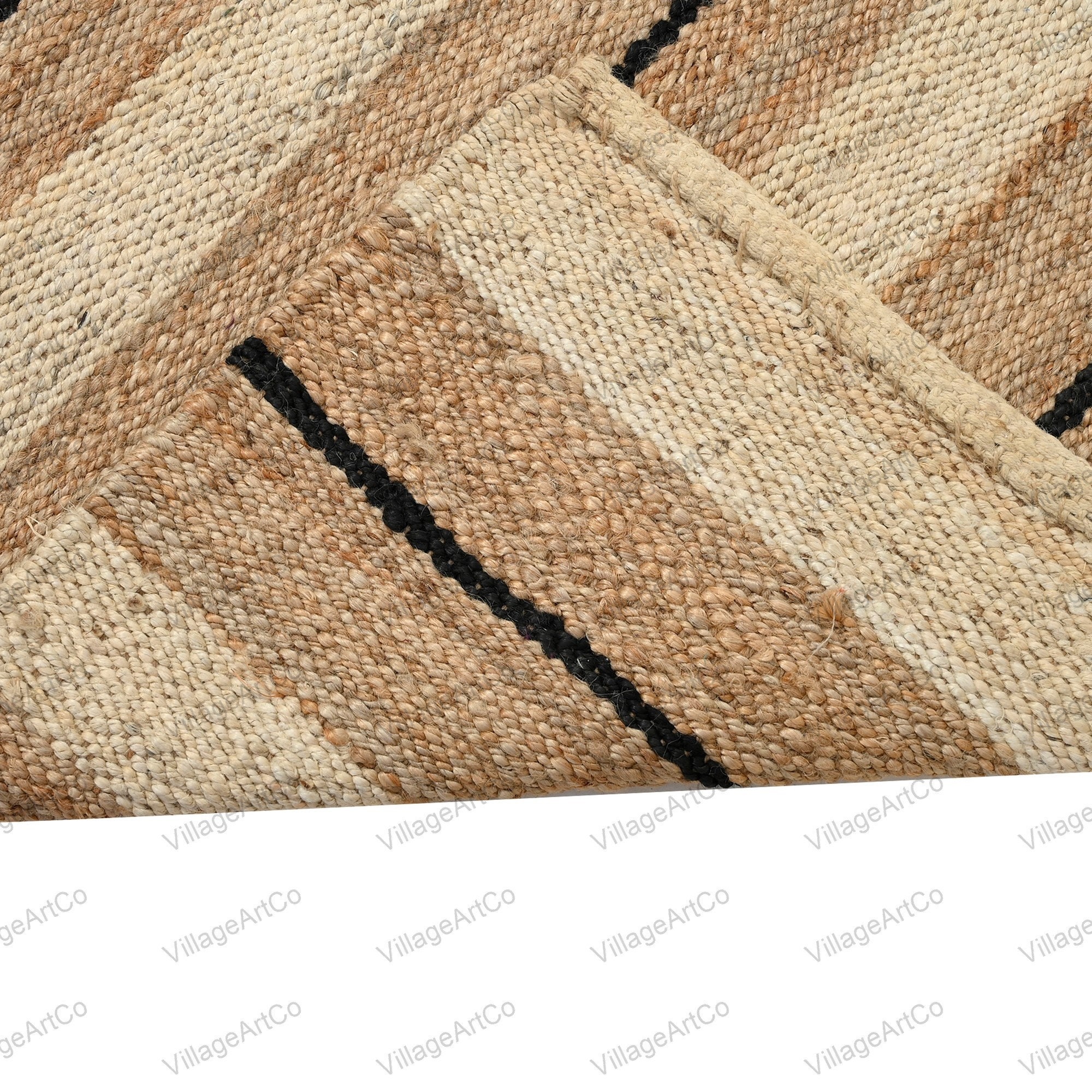 Hemp Jute Farmhouse Kitchen Runner 3 X 16 Feet, Bohemian Jute Hallway