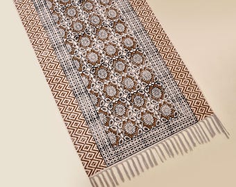 Home Washable Rug for Hall/Kitchen/Bathroom, Interior Decor Rug, Dining Table Runner, Washable Kitchen Rug, Hand Block Print Rug, Patio Rug