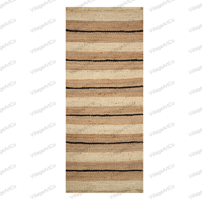 Hemp Jute Farmhouse Kitchen Runner 3 X 16 Feet, Bohemian Jute Hallway