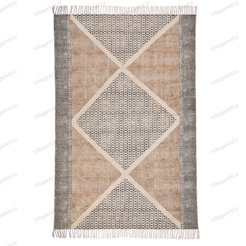 Washable Cotton Rug, Washable Carpet, Machine Washable Rug, Cotton Kilim Rug, Cotton Rug 8X10, custom Size Rug, Organic Cotton Rug