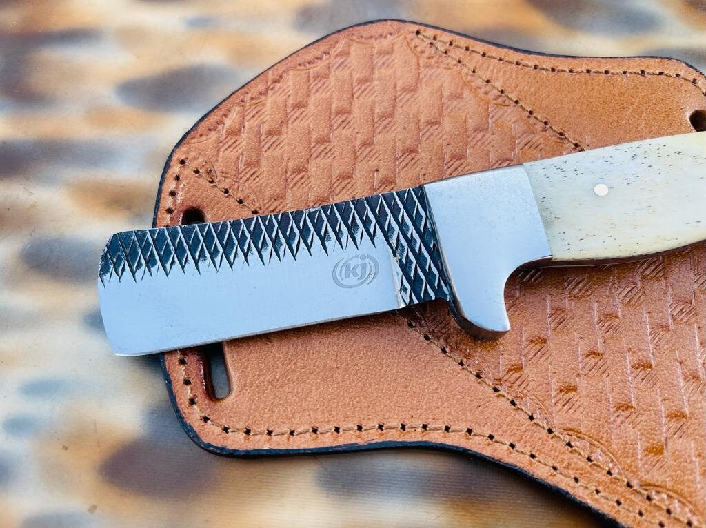 Custom Handmade Rasp Steel Cowboy Bull Cutter Knife - Etsy