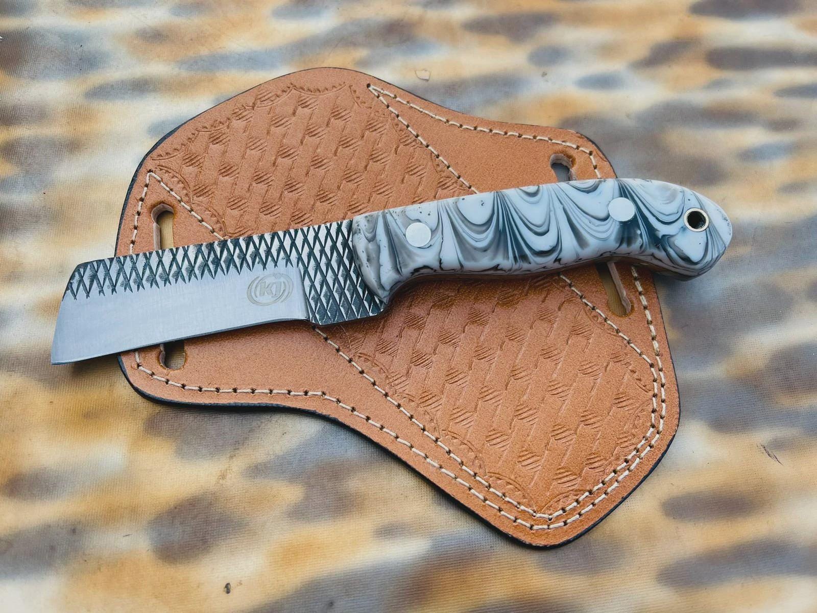 Handmade Rasp Steel 6 Inches Bull Cutter Knife With Leather Sheath - Etsy