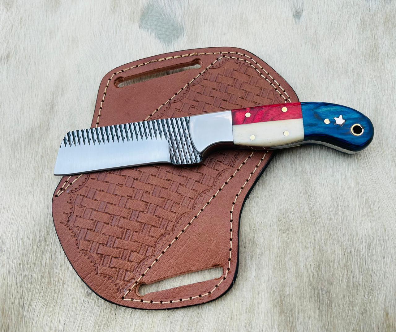 Handmade Rasp Steel 6 Inches Bull Cutter Knife With Leather Sheath - Etsy