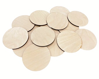 Wooden Circle Craft Blanks / Plywood Discs / Arts and Craft Project Embellishments / Precision Laser Cut 3mm Thick / DIY Blanks
