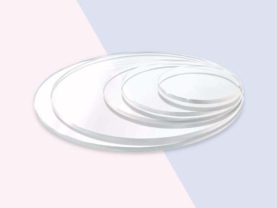 Blank Acrylic Circle - Clear Acrylic Discs - Round Craft Blanks - Craft Supplies - Custom Size - 3mm Thick