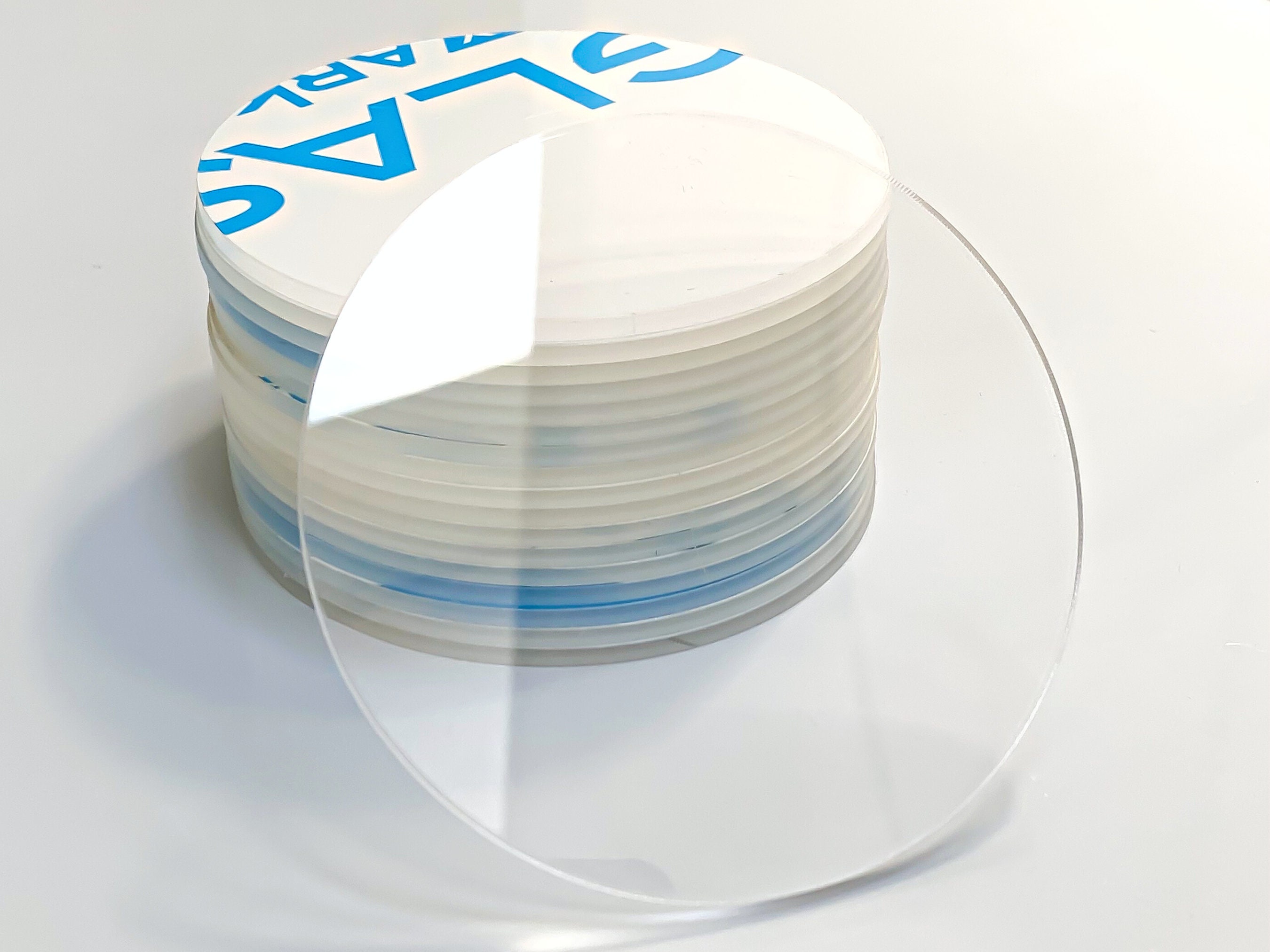 20pcs Acrylic Round Circle, Plexiglass Round Disc, Round Sheet, Lucite Circle Round Disc 1/8 Thick (Clear, 2.5)