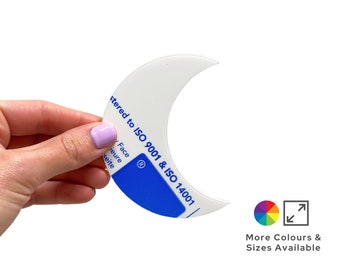 Crescent Moon Shape Craft Blank, 3mm Acrylic Cutout Blanks, Baby Shower Craft Supplies, Available In Multiple Colours & Sizes