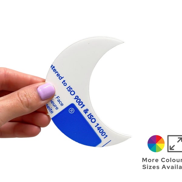 Crescent Moon Shape Craft Blank, 3mm Acrylic Cutout Blanks, Baby Shower Craft Supplies, Available In Multiple Colours & Sizes