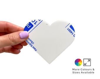 Heart Shape Craft Blank, 3mm Acrylic Cutout Blanks, Baby Shower Craft Supplies, Available In Multiple Colours & Sizes
