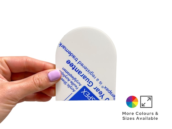 Arch Shape Craft Blank, 3mm Acrylic Cutout Blanks, Baby Shower Craft Supplies, Available In Multiple Colours & Sizes