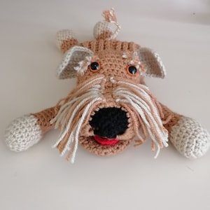 Dog, hand puppet, Crochet digital pattern, amigurumi puppet pattern,  DIY crochet puppet, digital crochet pattern.