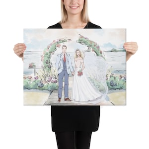 Impresión en lienzo (dibujo no incluido), impresión de decoración del hogar de moda en lienzo, regalo de dibujo personalizado para el hogar para la familia y la pareja
